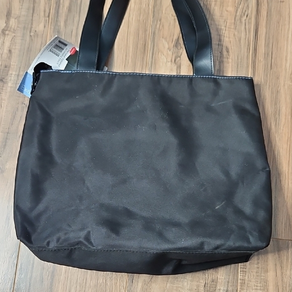 Overland Women's Black Laptop Ready Tote Bag with Silver Buckles - Picture 2 of 14